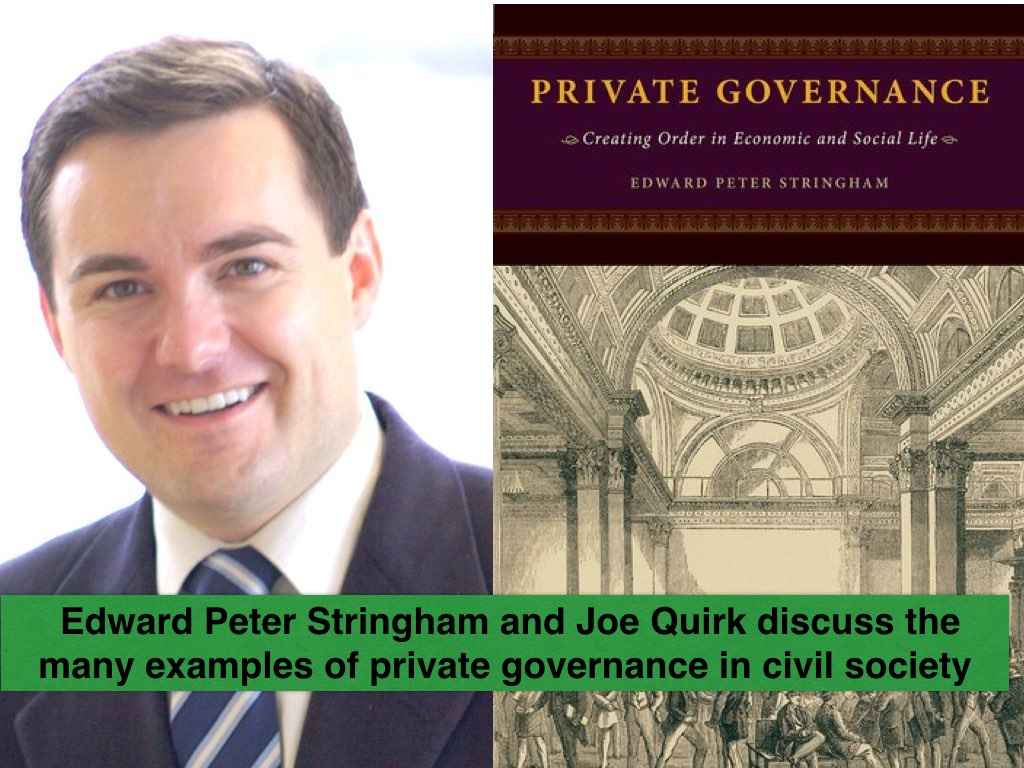 Edward Stringham’s book “Private Governance”
